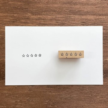 五顆星 18mm長 日程印章 橡膠印章 行事曆 日記 日本製 b-095