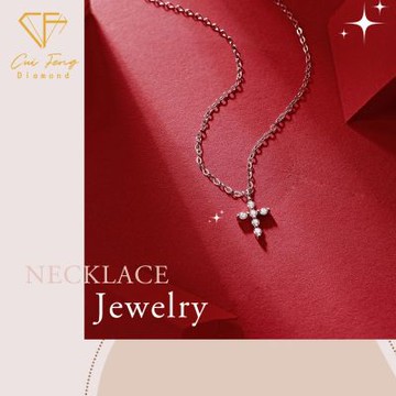 【CF鑽飾】項鍊 莫桑鑽《耶和華》鑽石項墜 情人禮物 新年 生日送禮 飾品 求婚 告白