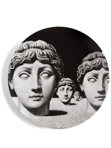 Fornasetti - Tema e Variazioni n.205 wall plate - unisex - Porcelain - One Size - White