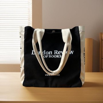 異集 大容量帆布包 加厚肩帶電腦包 黑色書評書店單肩包 男女通用