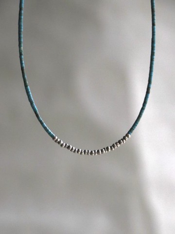 純銀藍綠石項鍊