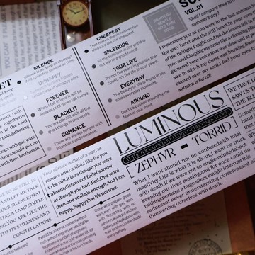 壹洱文創第14期新品【雜志手札】和紙膠帶字素手賬PET輕復古素材