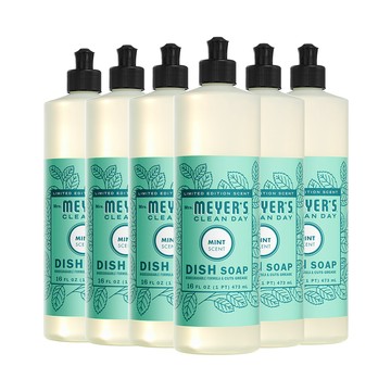 Mrs. Meyer's梅耶夫人 香氛洗碗精-薄荷473ml x6入