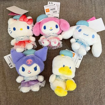 日本帶回 新款現貨 三麗鷗 Kitty 美樂蒂 庫洛米 大耳狗 貝克鴨 海洋風 水手帽 系列 玩偶 吊飾 掛飾