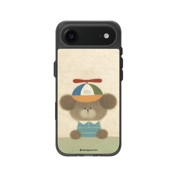 iPhone Air Clear (相機按鈕) 酷墨灰 - Seungyoun Kim - 戴風車帽的小狗