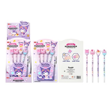 文具 三麗鷗甜點橡皮擦鉛筆套裝 兒童小學生學習文具套組 開學用品 庫洛米 凱蒂貓 YZ880520 YZ880522