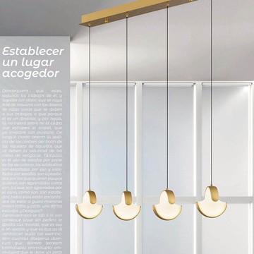 LED 40W 現代風金色簡約時尚吊燈 18-60461