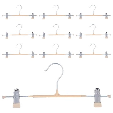 JMIL 防滑帶夾褲裙架 米色 10個 防滑褲裙收納好幫手