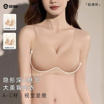 【一衣多穿】 隱形粉底液內衣 夏季薄款 小胸聚攏內衣 無痕美背內衣 果凍膠提拉涼感內衣 上托防下垂 無鋼圈 不空杯