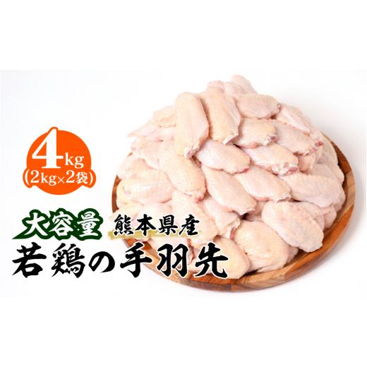 ふるさと納税 熊本県 八代市 大容量 熊本県産 若鶏の手羽先 合計4kg（2kg×2袋）鶏肉