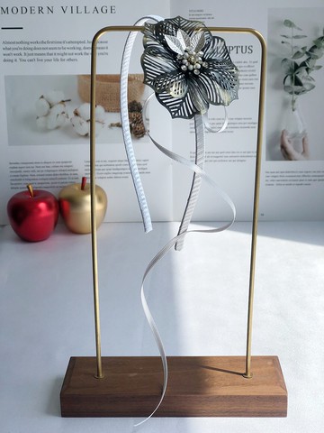 原創大花朵白色細髮箍