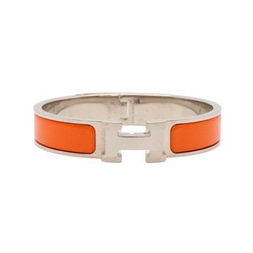 HERMES 愛馬仕 Clic H 手環 橘色法瑯 金屬 【二手名牌BRAND OFF】