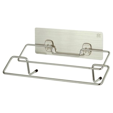 家而適 304不鏽鋼 輕巧雙桿收納毛巾架 台灣製  315 x 118 x 95mm  星辰銀  1個