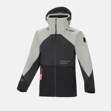 HELLY HANSEN SNOWBOARD 拼接設計滑雪外套 灰黑 - L