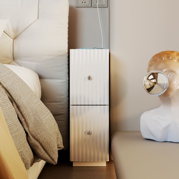 超窄床頭櫃20cm超薄極窄迷你小戶型臥室儲物小櫃子夾縫邊櫃101YJ 快速寄出