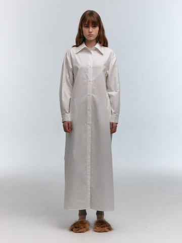 Brushed Long Shirt Dress_2 Color