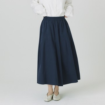 車線拼接傘裙 藍F