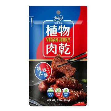 HOYA植物肉乾-韓式辣雞50g 戶外.登山.露營.糧食.防災備糧 AQCX-50122
