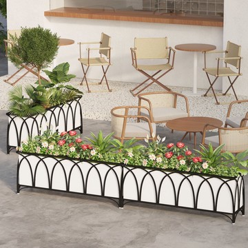 ??快速出貨?? 附發票  鐵藝戶外花箱組合廣場綠化售樓部商業街花壇室外圍欄隔斷花槽