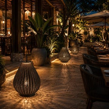 【H&R安室家】66X82手提大燈籠 LED 戶外景觀燈 氣氛落地燈 庭園燈HR23151
