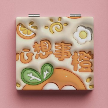 🔥臺灣出🔥高顏值隨身小鏡子便攜摺疊雙面鏡迷你手拿補妝鏡少女心方形梳妝鏡