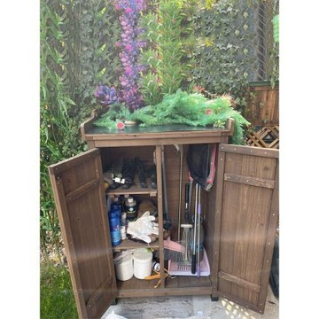 戶外防腐防雨防曬木柜子收納柜小碼儲物箱庭院儲物柜工具雜物柜