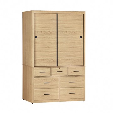 AS雅司-百慕達5×7尺下七抽衣櫥-152*57*200cm-2色可選