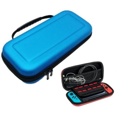 任天堂 スイッチ ケース Nintendo Switch Case ニンテンドー 本体 ソフト 収納 ポーチ 青 ブルー 充電アダプターも入る 通販 Lineポイント最大get Lineショッピング