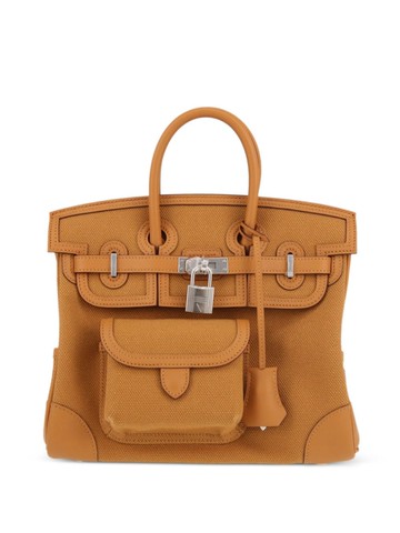 Hermès Pre-Owned - 2021 Birkin Cargo 25 handbag - women - Leather/Canvas - One Size - Brown
