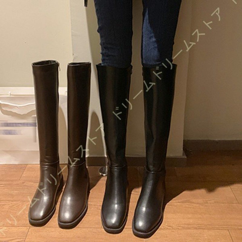 ブーツ ロングブーツ レディース 大きいサイズ バイクブーツ 厚底 プレーントゥ ロング丈 ベルト バイカーズブーツ ライダース ラウンドトゥ ジップ 通販 Lineポイント最大0 5 Get Lineショッピング