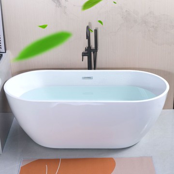 優樂悅~亞克力一體成型獨立式加深浴缸家用民宿酒店網紅高檔橢圓形貴妃缸