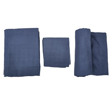 MIT台灣製造 舒柔棉薄床包組5x6.2尺  雙人  漸層深藍