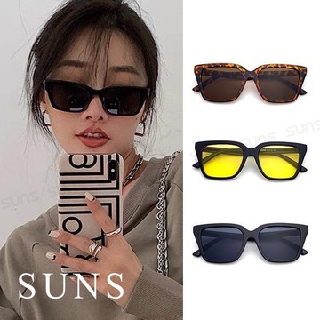 【SUNS】歐美方框ins韓妞必備墨鏡/太陽眼鏡 抗UV(6035)