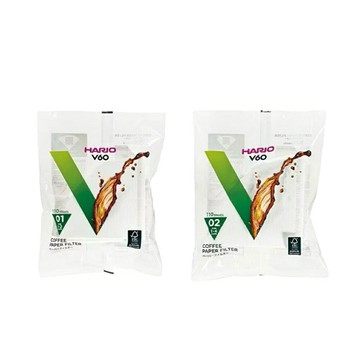 HARIO V60 錐形濾紙 咖啡濾紙 濾紙 白色 1-2人份/ 2-4人份 100入/ 110入
