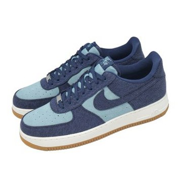Nike 休閒鞋 Air Force 1 07 LV8 男鞋 藍 單寧 膠底 AF1 IR0951-400