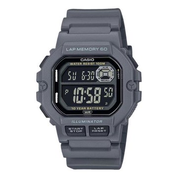 CASIO 卡西歐 電子錶 運動訓練 60圈記憶 膠質錶帶 防水100米 WS-1400H (WS-1400H-8B)