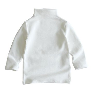 白色打底衫！兒童秋冬羊毛拉架軟糯加厚半高領長袖T恤上衣女寶寶