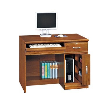 艾莉雅樟木實木3.2尺電腦桌/書桌下座