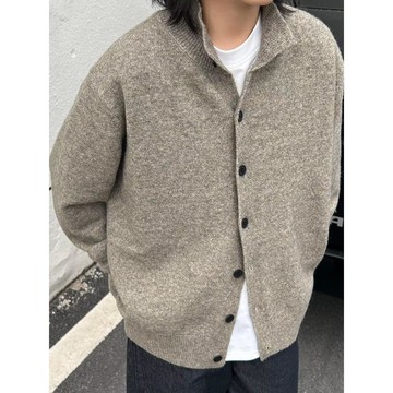 簡約百搭通勤長袖針織上衣男時尚潮流休閒保暖毛衣男