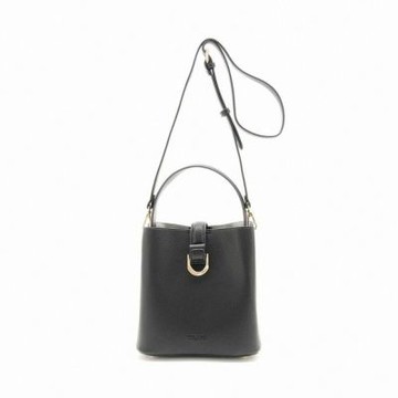 FIRANO-腰帶釦飾翻蓋單肩手提/斜背手機包(黑色)