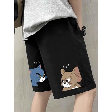 夏季潮牌男士短褲ins潮流冰絲直筒薄款中褲寬松休閑五分沙灘褲子