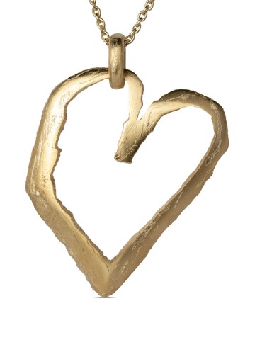 Parts of Four - Jazz's Heart necklace - unisex - 18kt Gold Plated Brass/18kt Gold Plated Silver - One Size