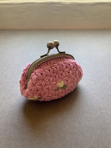 -小蒼蘭系列/*粉小花2色*編織大珠釦包