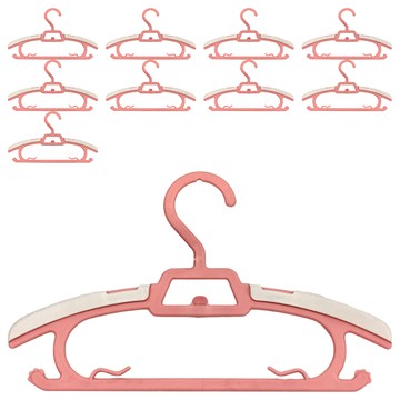 bebehome 多功能可伸縮兒童衣架  粉色  1組