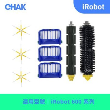 【CHAK】iRobot 600 系列 邊刷、濾網、主刷 副廠配件耗材超值組 (適用型號 595 606 614 620 630 637 650 660 671 680 690 695)