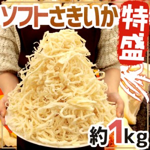 特盛り ”ソフトさきいか” 約1kg（約500g×2袋） サキイカ するめ 珍味 送料無料