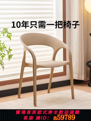 【台灣公司 可打統編】塑料椅子加厚家用靠背餐椅休閑椅餐廳商用可疊放板凳客廳備用椅子