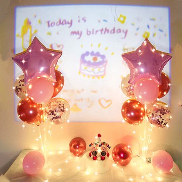 氣氛投影燈 氣氛燈 星空燈 網紅ins生日投影燈派對裝飾場景布置女孩氛圍快樂投影儀拍照道具『XY37602』