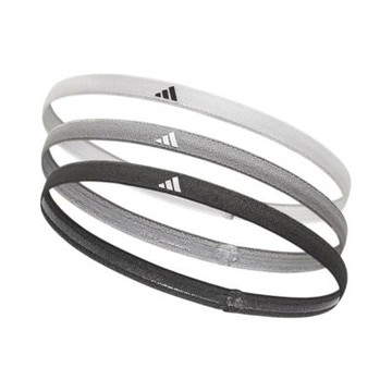 ADIDAS 止滑運動髮帶組 (3入組) 曜石黑/象牙白/冷冽灰 運動髮圈 多色髮帶 ADAC-16203