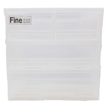 KEYWAY 聯府 MINI三層收納盒 2大2小抽 M 6L  透明色  1組